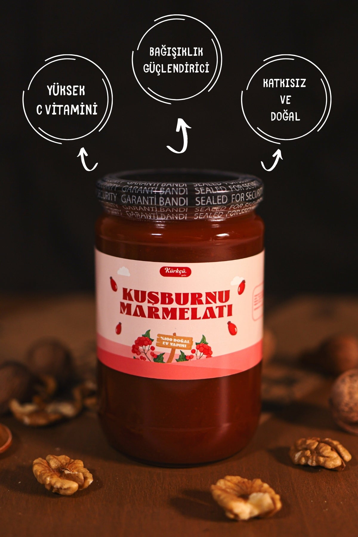 Kuşburnu Marmelatı - %100 Doğal ve Geleneksel Üretim - 660ML (1kg)