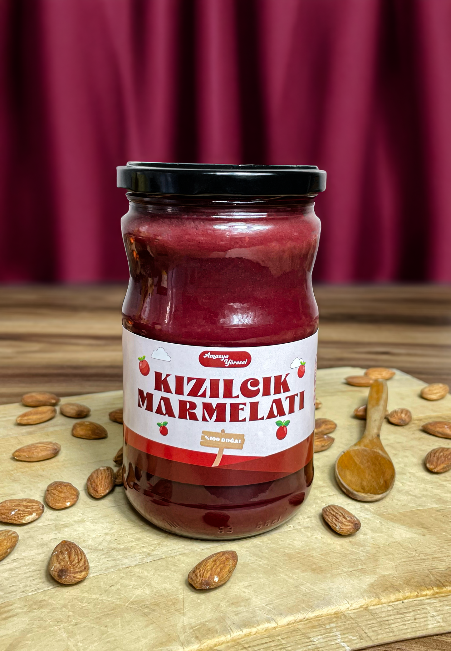Kızılcık Marmelatı -%100 Doğal ve Geleneksel Üretim - 1000gr