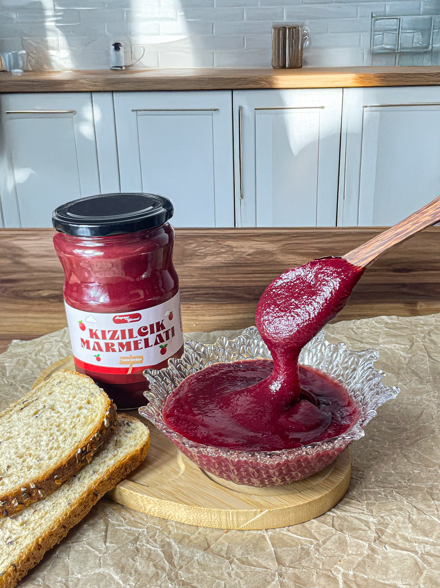 Kızılcık Marmelatı -%100 Doğal ve Geleneksel Üretim - 1000gr